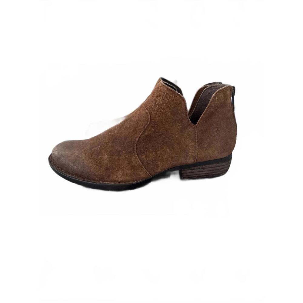 Born Beth Brown Suede Ankle Boots Size 6